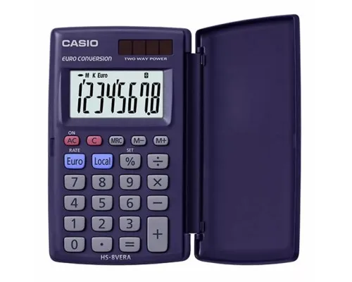 Калькулятор Casio HS-8VERA-WA-EP, чорний (CALC-CAS-HS-8VERA-WA)