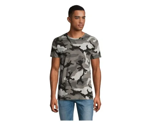 Футболка Sol's Camo men сірий камо M (01188521M)