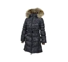 Пальто дитяче Huppa YASMINE 12020055 чорний з принтом 116 (4741468561554)