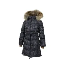 Пальто дитяче Huppa YASMINE 12020055 чорний з принтом 116 (4741468561554)