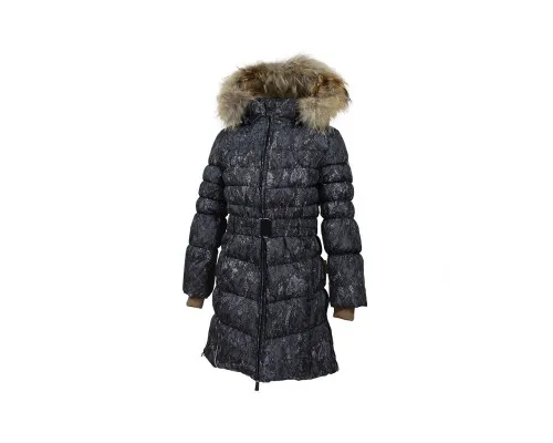 Пальто дитяче Huppa YASMINE 12020055 чорний з принтом 116 (4741468561554)