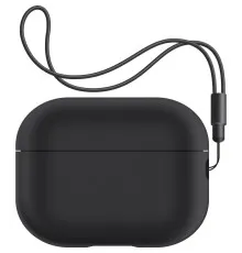 Чохол для навушників Armorstandart Silicone Case with straps для Apple Airpods Pro 2 Black (ARM68608)
