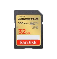 Карта пам'яті SanDisk 32GB SDXC class 10 Extreme PLUS (SDSDXWT-032G-GNCIN)
