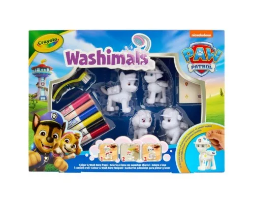 Набір для творчості Crayola Paw Patrol Washimals 4 тваринки та 6 фломастерів (74-0290)