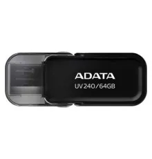 USB флеш накопичувач ADATA 64GB UV240 Black USB 2.0 (AUV240-64G-RBK)