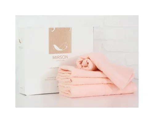Рушник MirSon набір банних 5080 Elite SoftNess Peach 40х70, 50х90, 70х140, (2200003975727)