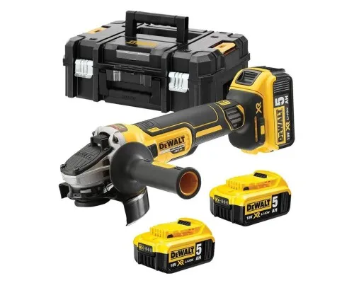 Шліфувальна машина DeWALT DCG405 18В XR Li-lon, 125 мм, 3x5Ah, кейс TSTAK (DCG405P3)