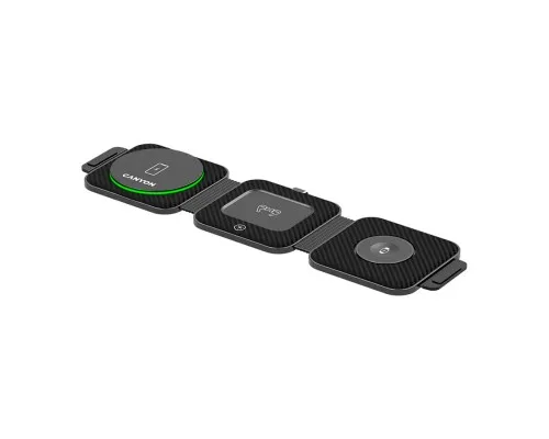 Зарядний пристрій Canyon WS-305 Foldable 3in1 Wireless charger (CNS-WCS305B)