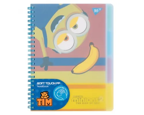 Зошит Yes А5 Minions пластикова обкладинка 80 аркушів, лінія (765739)