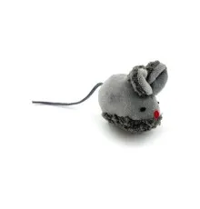 Іграшка для котів Hippie Pet Мишка вушка-бантик сіра 6.5 см (HIPCT2304064P)