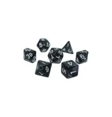 Набір кубиків для настільних ігор Games 7 Days Pearl 7 Dice Set - Black (g7dpearl02)