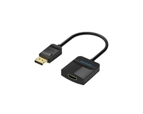 Перехідник DisplayPort M to HDMI F 0.15m black Vention (HBGBB)