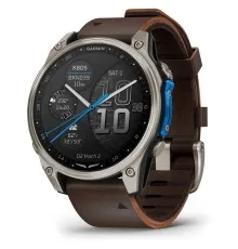 Смарт-годинник Garmin D2 Mach 2, 47mm, Saph, Bare Ti/Blk w/LthrBd, GPS (010-02904-31)