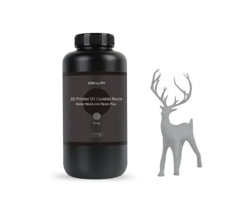 Фотополімерна смола Creality Resin, Water Washable Plus 1кг, gray (3302010041)