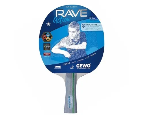 Ракетка для настільного тенісу Gewo Rave Action FL (860000001) (931327)
