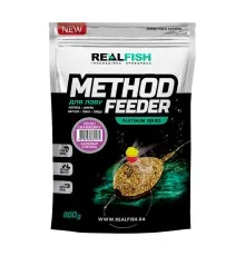 Прикормка Real Fish Method Feeder Кальмар-Журавлина 0.8kg (809.00.12)