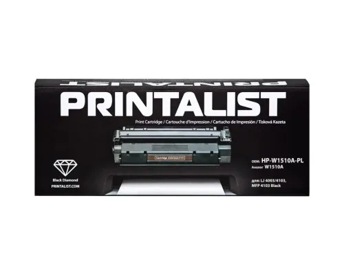 Тонер-картридж Printalist HP LJ 4003/4103, MFP 4103 Black / W1510A Black (HP-W1510A-PL)