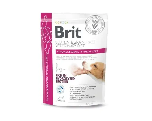 Сухий корм для собак Brit GF VetDiets Hypoallergenic Hydrolyzed 400 г (8595602573585)