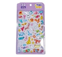 Стікер-наклейка Tiki Wiki набір 3D-наліпок серії Crystal – Тікі веселі тваринки (51428)