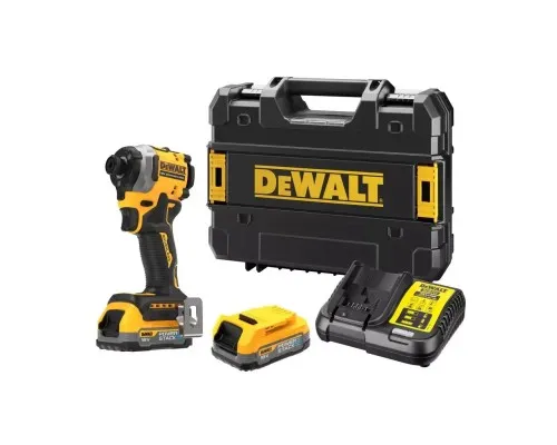 Шуруповерт DeWALT 18 В XR Li-lon PowerStack 2x1.7Ah, 206 Нм, кейс TSTAK (DCF850E2T)