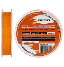 Волосінь Brain Classic Carp Line (solid orange) 300m 0.35mm 25lb 10.7kg (1858.81.00)