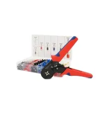 Затискач для клем Voltronic HCS8 6-4A, red + набір кабельних наконечників (HCS8 6-4A+VE800)