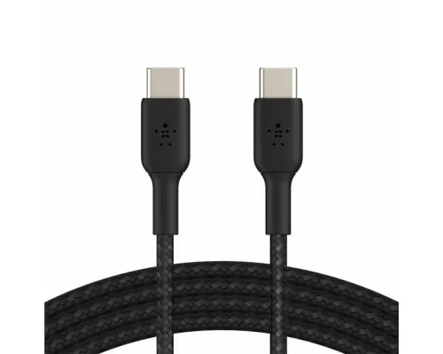 Дата кабель USB-С - USB-С BRAIDED, 1m, black Belkin (CAB004BT1MBK)