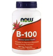 Вітамін Now Foods Комплекс B-100, 100 Вегетаріанських капсул. (NOW-00436)