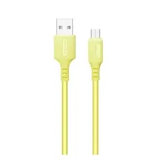 Дата кабель USB 2.0 AM to Micro 5P 1.0m soft silicone yellow ColorWay (CW-CBUM043-Y)