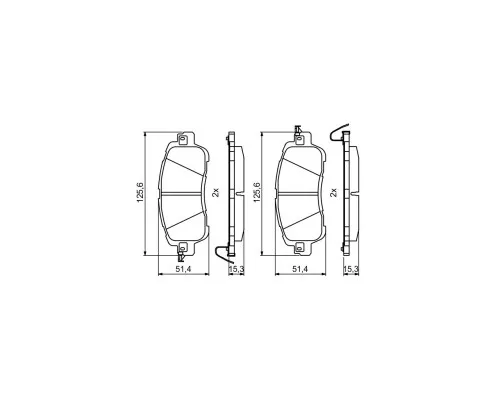 Гальмівні колодки Bosch 0986494832