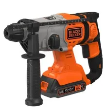 Перфоратор Black&Decker SDS-Plus,18 В, 2Ah, 1.2 Дж, 3 режими, сумка, 2.2 кг (BCD900D1S)