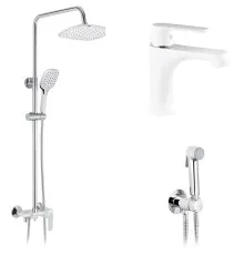 Душовий гарнітур Kroner Armada-W063 + змішувач Armada-W010 + змішувач Bidet-C082 (CVS30213)