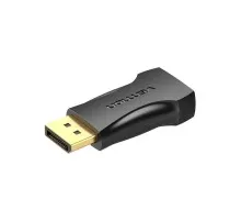 Перехідник DisplayPort M to HDMI F black Vention (HBOB0)