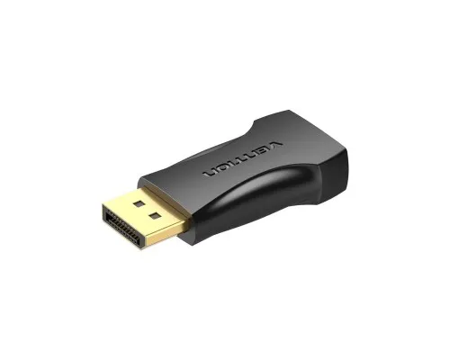 Перехідник DisplayPort M to HDMI F black Vention (HBOB0)