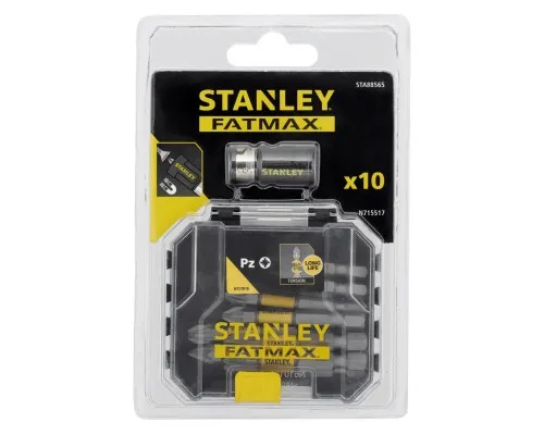 Набір біт Stanley FatMax, Pozidriv, Pz1, Pz2, Pz3, L = 50 мм, 10 шт, кейс (STA88565)