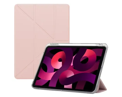 Чохол до планшета BeCover Ultra Slim Origami Transparent Apple Pencil Apple iPad Air (4/5) 2020/2022 10.9" Pink (711104)