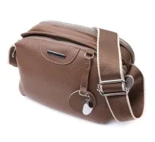 Сумка Vintage З двома відділеннями з натуральної шкіри Коричнева (22596)