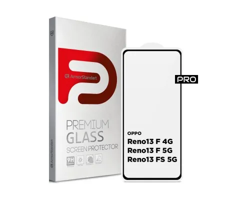 Скло захисне Armorstandart Pro OPPO Reno13 F 4G / Reno13 F 5G / Reno13 FS 5G Black (ARM82922)