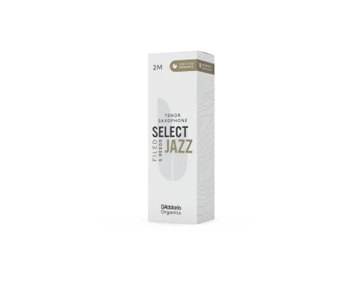 Тростина для саксофона D'Addario Organic Select Jazz - Tenor Sax Filed 2M - 5 Pack (ORSF05TSX2M)