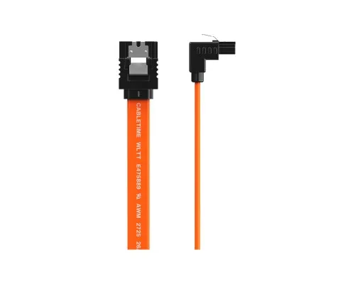 Кабель для передачі даних SATA III 0.5m 90° corner Cabletime (CA915903)