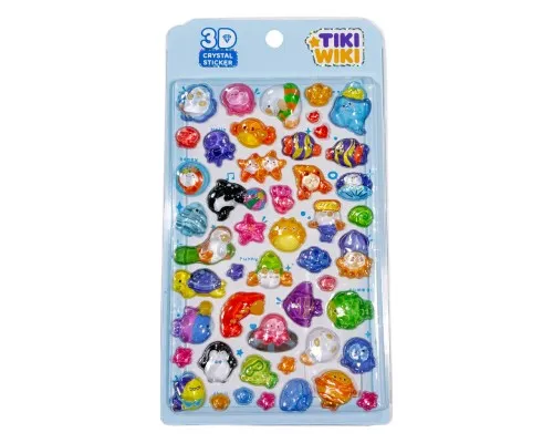 Стікер-наклейка Tiki Wiki набір 3D-наліпок серії Crystal – Тікі океан (51366)