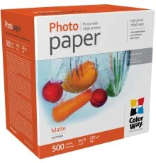 Фотопапір ColorWay 10x15, 220г, matte, 500л (PM2205004R)