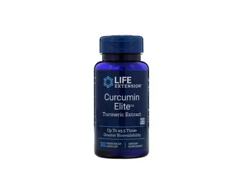 Трави Life Extension Екстракт куркуми, Curcumin Elite, 30 рослинних капсул (LEX-24673)