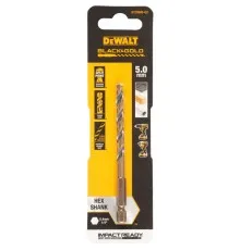 Свердло DeWALT по металу EXTREME IMPACT Black&Gold, HSS-G, 5 х 94,5 х 56 мм, 1 шт. (DT20606)