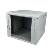 Шафа настінна Eserver 9U 19" 600х600х503 (Ш*Г*В), скло, сіра (ES-Е960G)