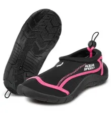Аквашузи Aqua Speed Aqua Shoe Model 704-19 чорний, малиновий 35 (5908217695604)