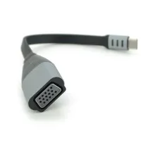 Перехідник USB-C M to VGA F 0.18m black-gray Voltronic (YT-Type-C(M)/VGA(F)-18cm/27031)