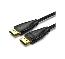 Кабель мультимедійний DisplayPort M to DisplayPort M 2.0m black Vention (HCCBH)