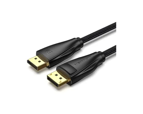 Кабель мультимедійний DisplayPort M to DisplayPort M 2.0m black Vention (HCCBH)