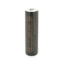Акумулятор 18650 3500mah (3300-3500mah), Protected, 3.7V(2.75-4.2V), Black Liitokala (Lii-35A-PCB)